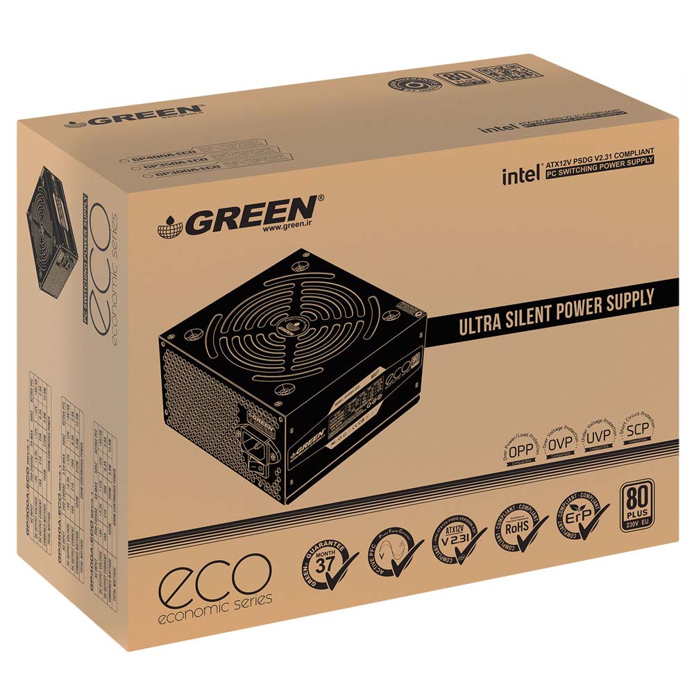  Green GP400A-ECO Rev3.1 Computer Power Supply