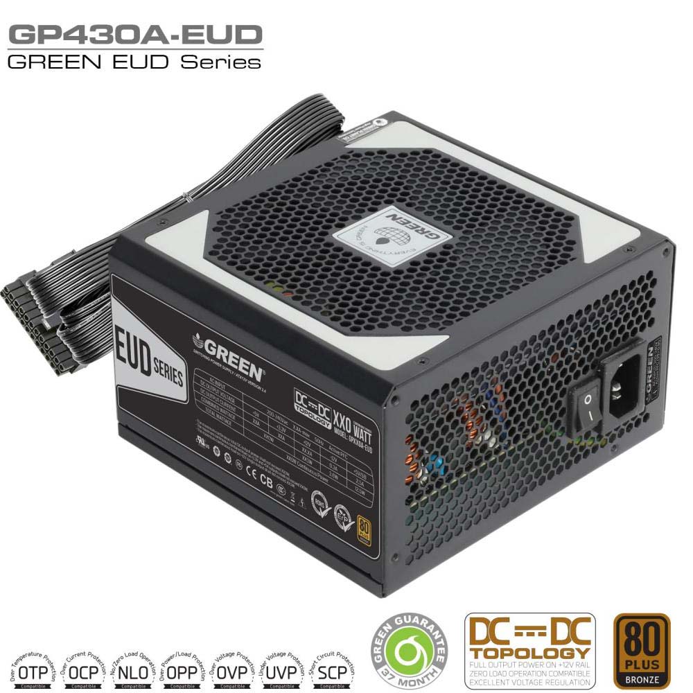 پاور GP430A-EUD گرین 430 وات ا Green GP430A-EUD Computer Power Supply