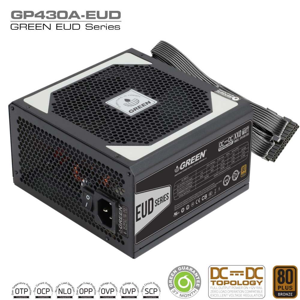 پاور GP430A-EUD گرین 430 وات ا Green GP430A-EUD Computer Power Supply