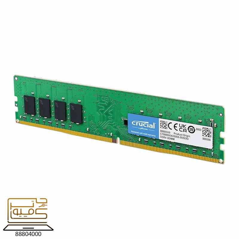 تصویر رم نو کروشیال 8 گیگ DDR4 فرکانس 3200 مخصوص سیستم‌های اداری و گیمینگ