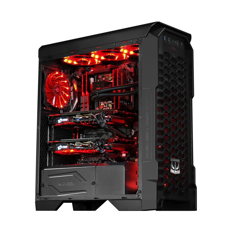 کیس کامپیوتر STRIKER گرین ا Green STRIKER Computer Case