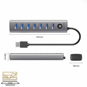 خرید هاب USB 3.0 اوریکو ORICO CL7U-U3 از کامپیوترچی